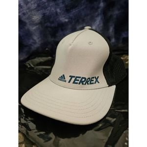 Adidas Terrex Snapback Hat - Mesh - Ivory Headwear Style 2541 - White Blue